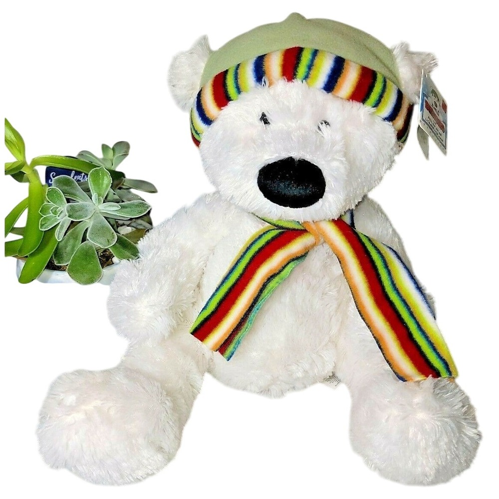 Russ Bernard the Polar Bear Plush Stuffed Animal Soft‎ 13" Tall White NWT